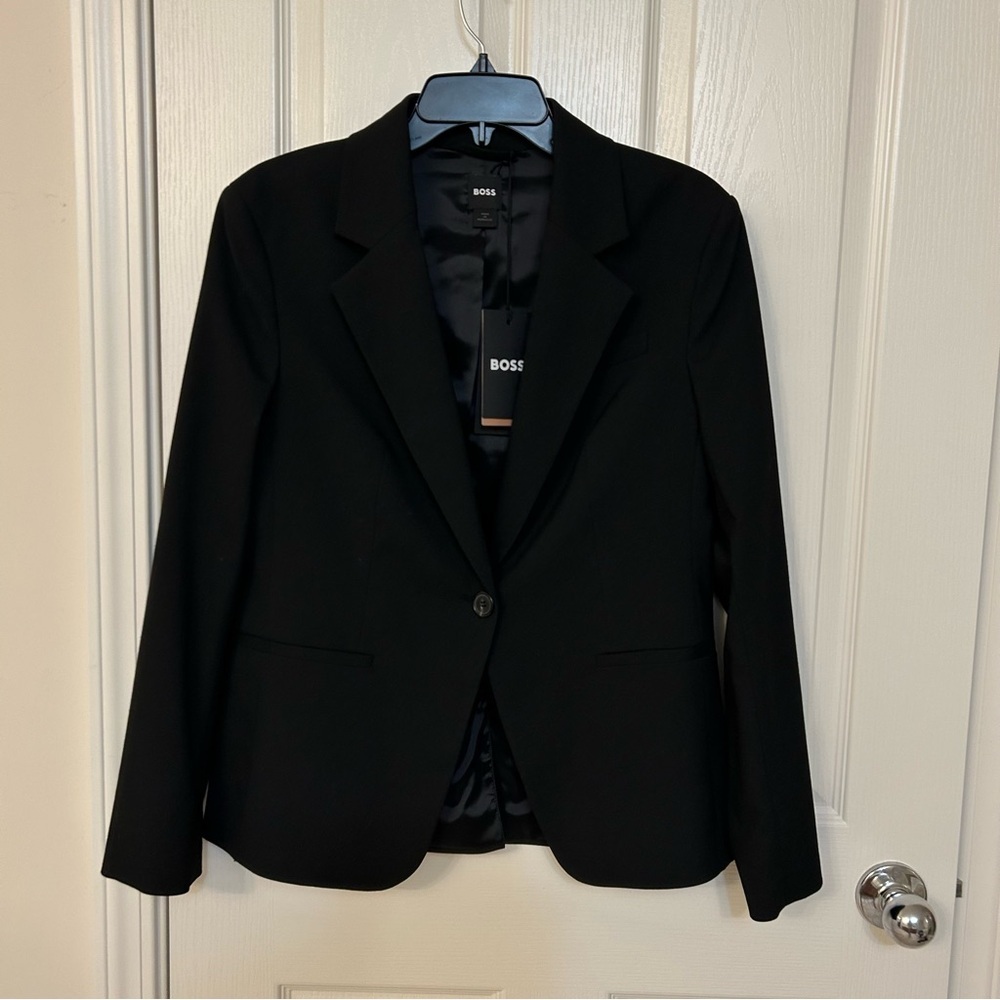 Boss Jia Slim Fit Blazer in Black Size 12 - Picture 4 of 12